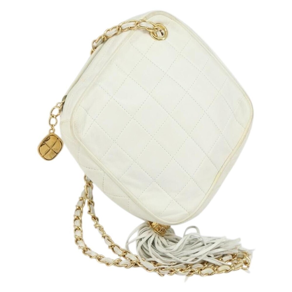 Chanel Vintage Diamond Tassel Quilted Lambskin Small